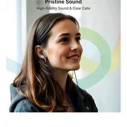 pTron Tangent Evolve w/ 50Hrs Playtime,HD Mic,Pristine Sound,14mm Drivers,Bluetooth V5.3 w/Dual-Device Pairing Wireless Neckband,Magnetic Buds,Voice Assistant,Type-C Charging &IPX4(Black/Blue) |in_ear
300+ bought in past month