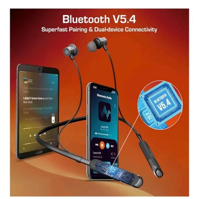 pTron Tangentbeat V2 w/ 50Hrs Playtime, Pristine Sound, Dual-Device Pairing, Bluetooth 5.4 Wireless In-Ear Earphones with Mic, Hall Switch Feature, Magnetic Earbuds, Type-C Fast Charging & IPX5(Black)
200+ bought in past month
74%
off