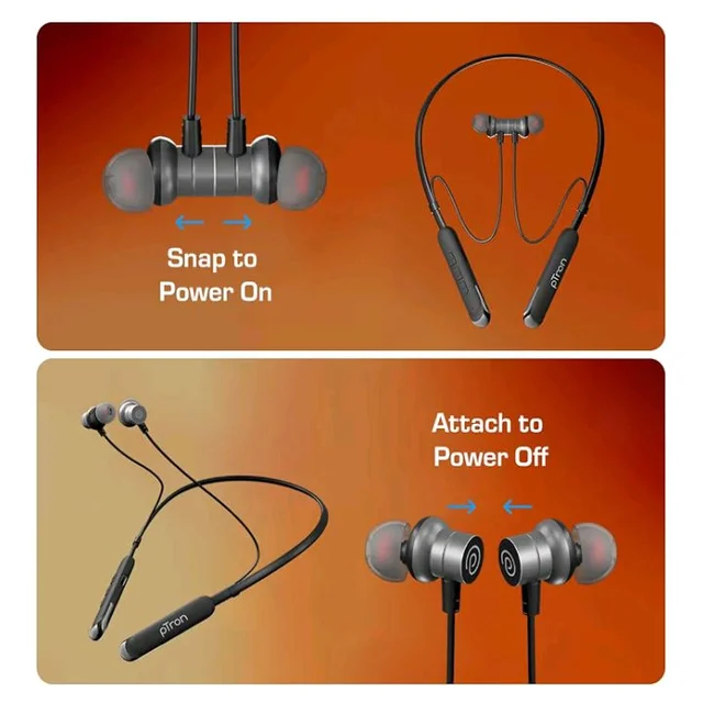 pTron Tangentbeat V2 w/ 50Hrs Playtime, Pristine Sound, Dual-Device Pairing, Bluetooth 5.4 Wireless In-Ear Earphones with Mic, Hall Switch Feature, Magnetic Earbuds, Type-C Fast Charging & IPX5(Black)
200+ bought in past month
74%
off