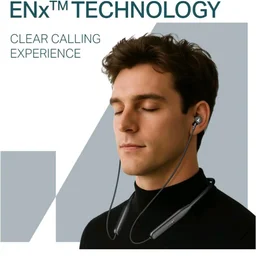 boAt Rockerz 113, 40 Hours Battery, Dual Pair, Fast Charge, ENx Technology, App Support, Magnetic Buds, Bluetooth Neckband, Wireless in Ear Earphones with Mic (Active Black)