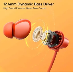 Compatible with Realme 5 Lite Bluetooth Neckband Earphones with Deep Bass Driver, HD Calling Feature, Long Battery Backup(Blue)