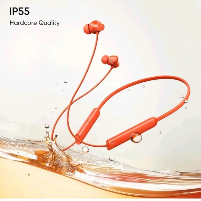 Compatible with Realme 5 Lite Bluetooth Neckband Earphones with Deep Bass Driver, HD Calling Feature, Long Battery Backup(Blue)
