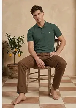 Allen Solly Men’s Polo T‑Shirt | Comfortable Rich Cotton Blend, Band Collar, Regular Fit | Stylish & Premium All Day Wear