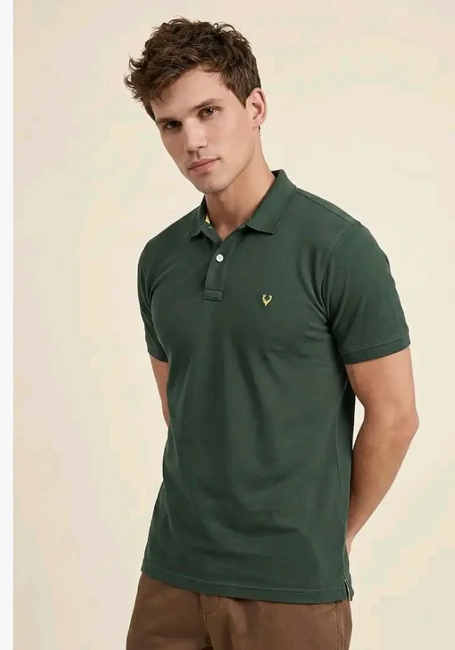 Allen Solly Men’s Polo T‑Shirt | Comfortable Rich Cotton Blend, Band Collar, Regular Fit | Stylish & Premium All Day Wear