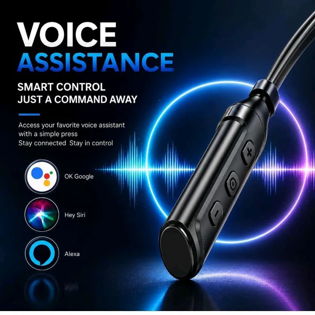 Kratos Jazz Neckband Bluetooth Headphones with 55H Playtime, Deep Bass, Stereo Sound, HD Calls, Magnetic Earbuds, Voice Assistant, Type-C Fast Charging, Rich Audio, Comfort Fit Bluetooth Neckband
