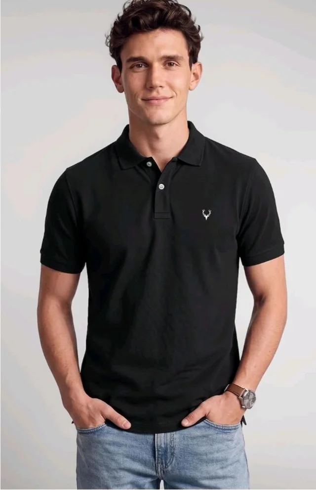 Allen Solly Men’s Polo T‑Shirt | Comfortable Rich Cotton Blend, Band Collar, Regular Fit | Stylish & Premium All Day Wear