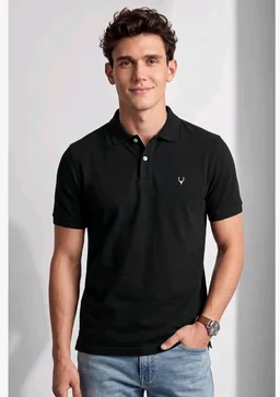 Allen Solly Men’s Polo T‑Shirt | Comfortable Rich Cotton Blend, Band Collar, Regular Fit | Stylish & Premium All Day Wear