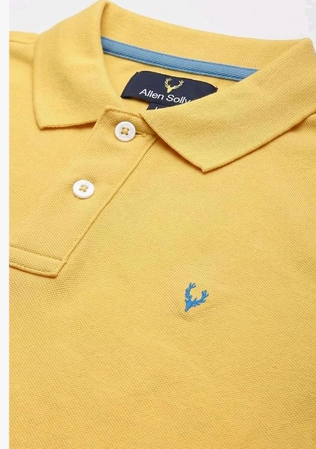 Allen Solly Men’s Polo T‑Shirt | Comfortable Rich Cotton Blend, Band Collar, Regular Fit | Stylish & Premium All Day Wear