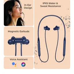 pTron Tangent Rush w/ 50Hrs Playtime, Pristine Sound, Dual-Device Pairing, Bluetooth 5.4 Wireless in-Ear Earphones with Mic, Voice Assistant, Type-C Fast Charging & IPX5 Water Resistant (Ink Blue)
1K+ bought in past month
72%
off