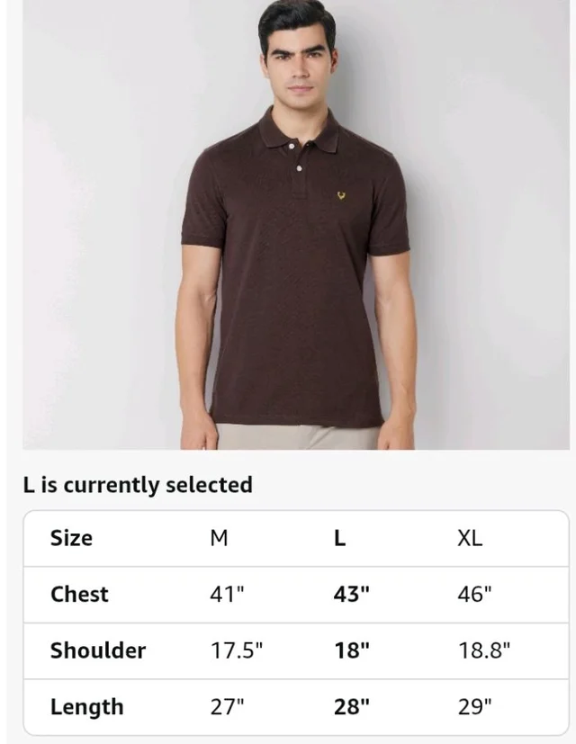 Allen Solly Men’s Polo T‑Shirt | Comfortable Rich Cotton Blend, Band Collar, Regular Fit | Stylish & Premium All Day Wear