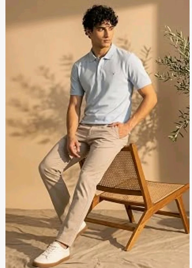 Allen Solly Men’s Polo T‑Shirt | Comfortable Rich Cotton Blend, Band Collar, Regular Fit | Stylish & Premium All Day Wear