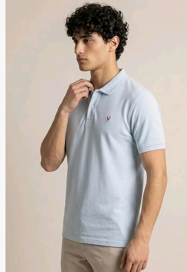 Allen Solly Men’s Polo T‑Shirt | Comfortable Rich Cotton Blend, Band Collar, Regular Fit | Stylish & Premium All Day Wear