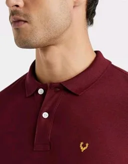 Allen Solly Men’s Polo T‑Shirt | Comfortable Rich Cotton Blend, Band Collar, Regular Fit | Stylish & Premium All Day Wear