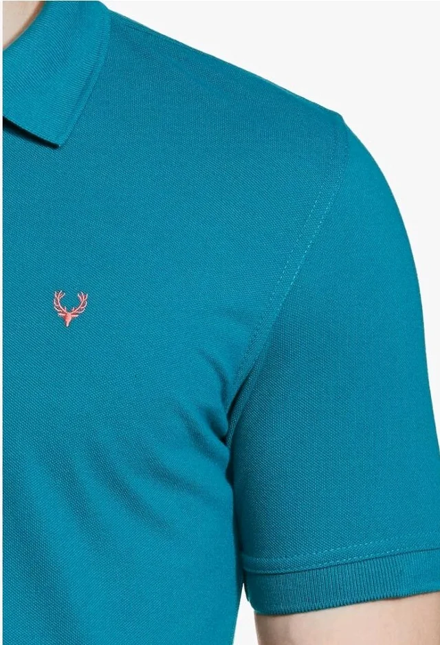 Allen Solly Men’s Polo T‑Shirt | Comfortable Rich Cotton Blend, Band Collar, Regular Fit | Stylish & Premium All Day Wear