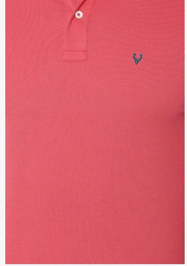 Allen Solly Men’s Polo T‑Shirt | Comfortable Rich Cotton Blend, Band Collar, Regular Fit | Stylish & Premium All Day Wear