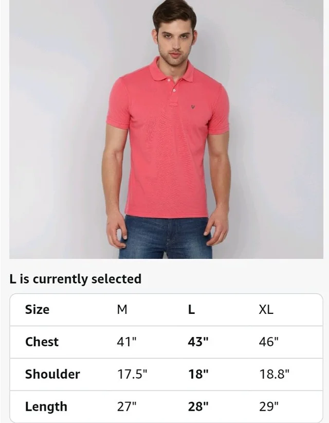 Allen Solly Men’s Polo T‑Shirt | Comfortable Rich Cotton Blend, Band Collar, Regular Fit | Stylish & Premium All Day Wear
