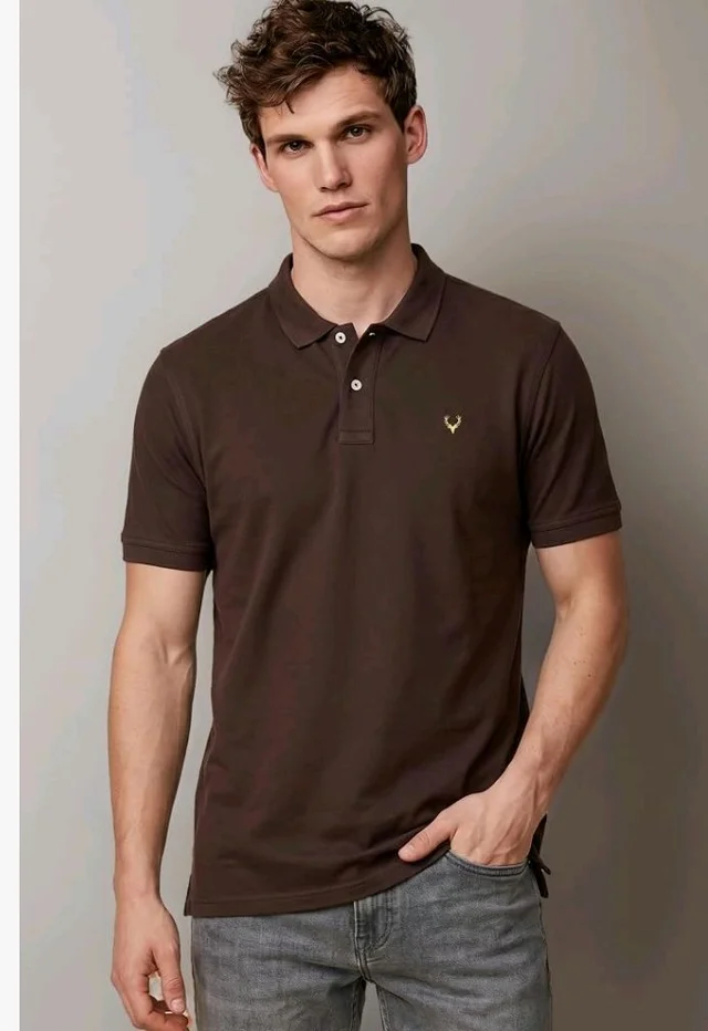 Allen Solly Men’s Polo T‑Shirt | Comfortable Rich Cotton Blend, Band Collar, Regular Fit | Stylish & Premium All Day Wear