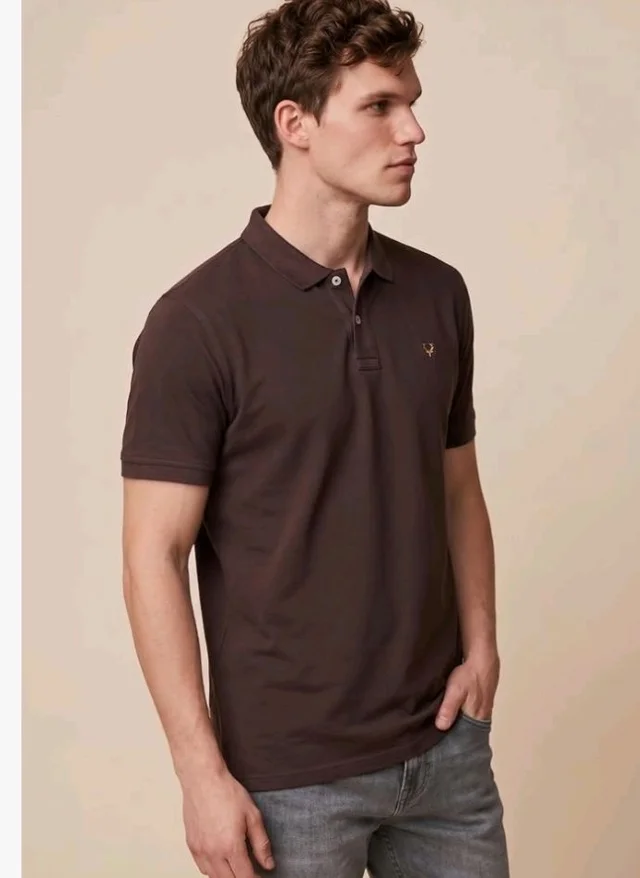 Allen Solly Men’s Polo T‑Shirt | Comfortable Rich Cotton Blend, Band Collar, Regular Fit | Stylish & Premium All Day Wear
