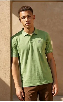 Peter England Men's Regular Fit Insignia Half Sleeve Polo T-Shirt | Cotton Rich | Premium Pique Weave
