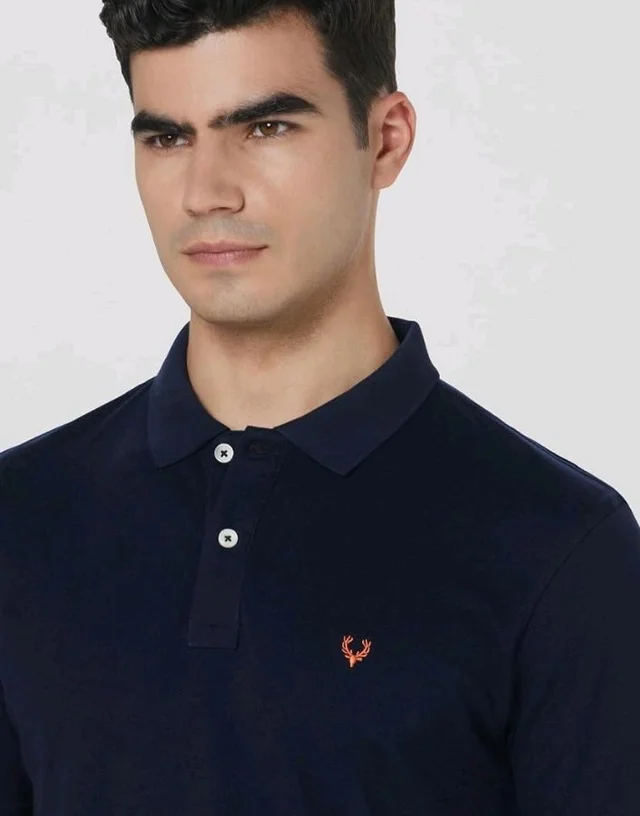 Allen Solly Men’s Polo T‑Shirt | Comfortable Rich Cotton Blend, Band Collar, Regular Fit | Stylish & Premium All Day Wear