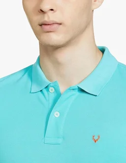 Allen Solly Men’s Polo T‑Shirt | Comfortable Rich Cotton Blend, Band Collar, Regular Fit | Stylish & Premium All Day Wear