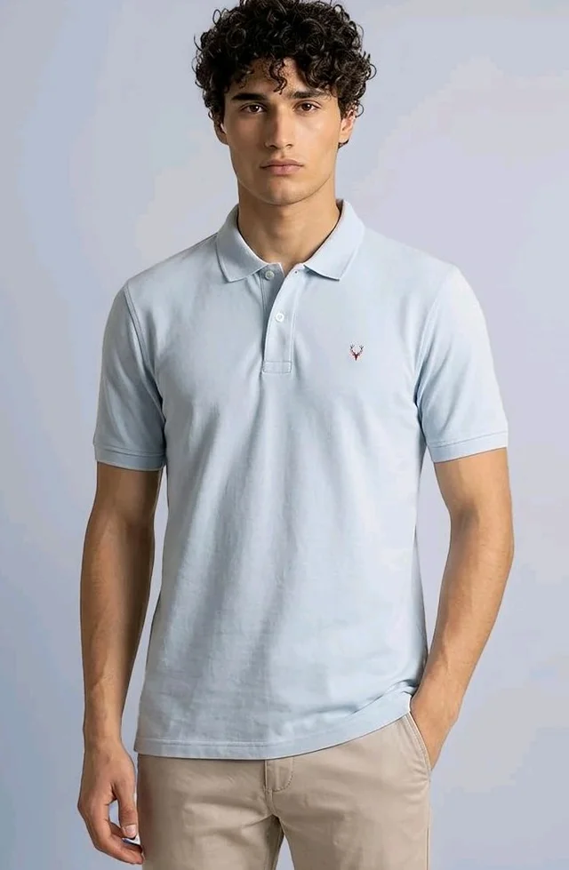 Allen Solly Men’s Polo T‑Shirt | Comfortable Rich Cotton Blend, Band Collar, Regular Fit | Stylish & Premium All Day Wear
