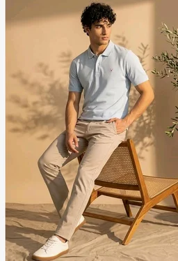 Allen Solly Men’s Polo T‑Shirt | Comfortable Rich Cotton Blend, Band Collar, Regular Fit | Stylish & Premium All Day Wear
