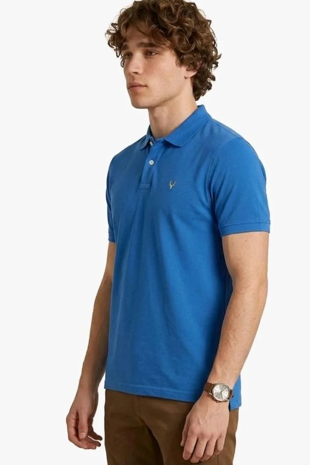 Allen Solly Men’s Polo T‑Shirt | Comfortable Rich Cotton Blend, Band Collar, Regular Fit | Stylish & Premium All Day Wear
- M