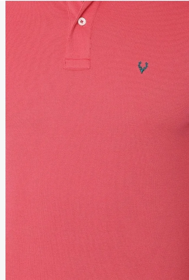 Allen Solly Men’s Polo T‑Shirt | Comfortable Rich Cotton Blend, Band Collar, Regular Fit | Stylish & Premium All Day Wear - S