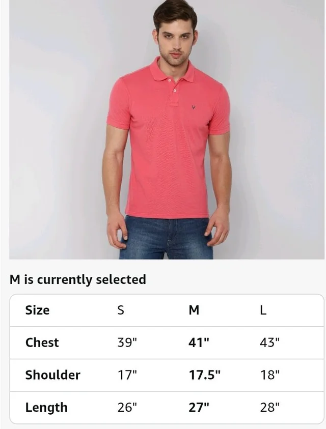 Allen Solly Men’s Polo T‑Shirt | Comfortable Rich Cotton Blend, Band Collar, Regular Fit | Stylish & Premium All Day Wear - S