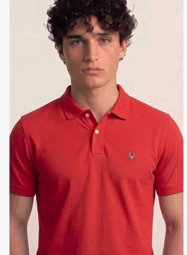Allen Solly Men’s Polo T‑Shirt | Comfortable Rich Cotton Blend, Band Collar, Regular Fit | Stylish & Premium All Day Wear - M