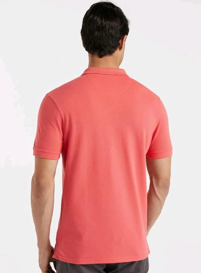 Allen Solly Men’s Polo T‑Shirt | Comfortable Rich Cotton Blend, Band Collar, Regular Fit | Stylish & Premium All Day Wear - S