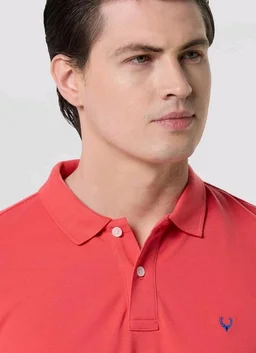 Allen Solly Men’s Polo T‑Shirt | Comfortable Rich Cotton Blend, Band Collar, Regular Fit | Stylish & Premium All Day Wear - S