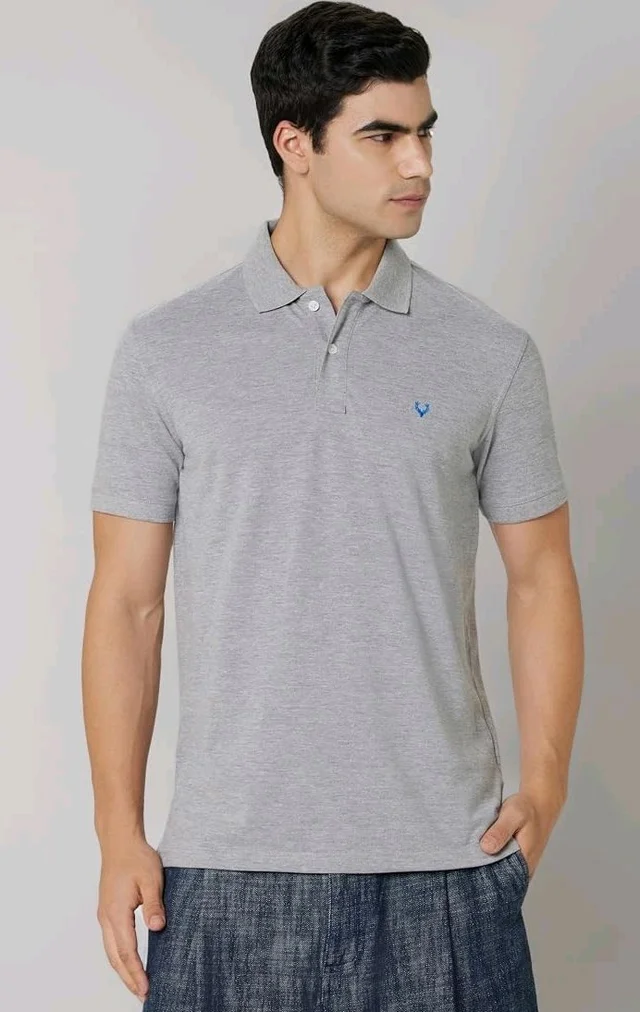 Allen Solly Men’s Polo T‑Shirt | Comfortable Rich Cotton Blend, Band Collar, Regular Fit | Stylish & Premium All Day Wear - 3XL