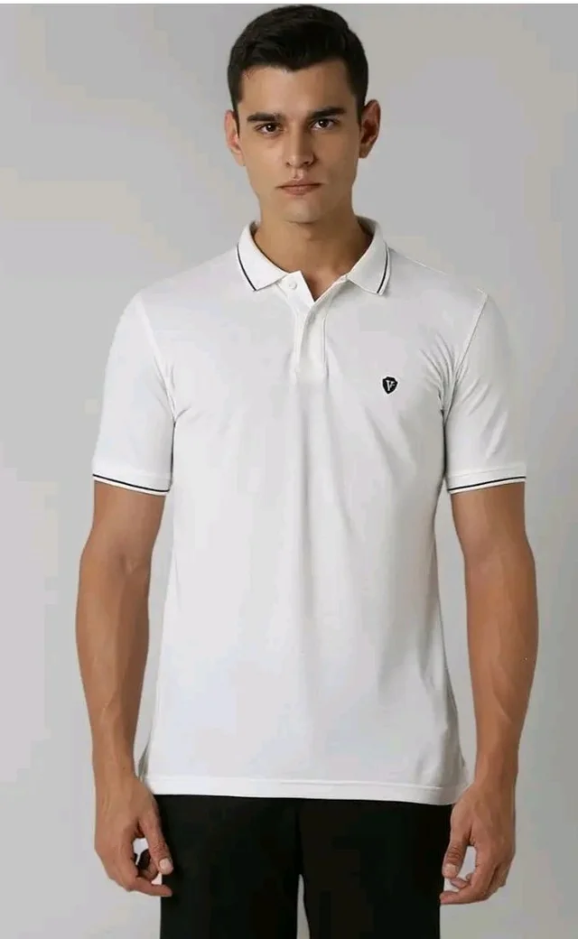 Van Heusen Men's Cotton Solid Regular Fit Collar Polo T-Shirt - 2XL