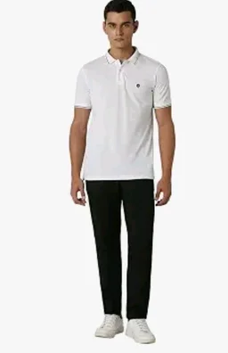 Van Heusen Men's Cotton Solid Regular Fit Collar Polo T-Shirt - 2XL