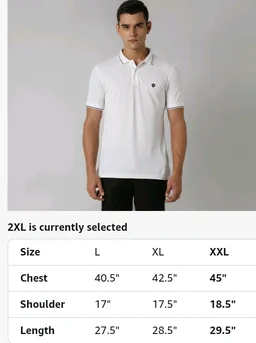 Van Heusen Men's Cotton Solid Regular Fit Collar Polo T-Shirt - 2XL
