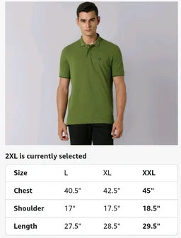 Van Heusen Men's Cotton Solid Regular Fit Collar Polo T-Shirt - 2XL