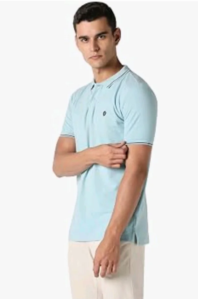 Van Heusen Men's Cotton Solid Regular Fit Collar Polo T-Shirt - 2XL