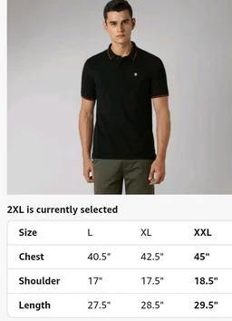 Van Heusen Men's Cotton Solid Regular Fit Collar Polo T-Shirt - 2XL