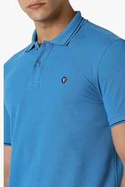 Van Heusen Men's Cotton Solid Regular Fit Collar Polo T-Shirt - 2XL
