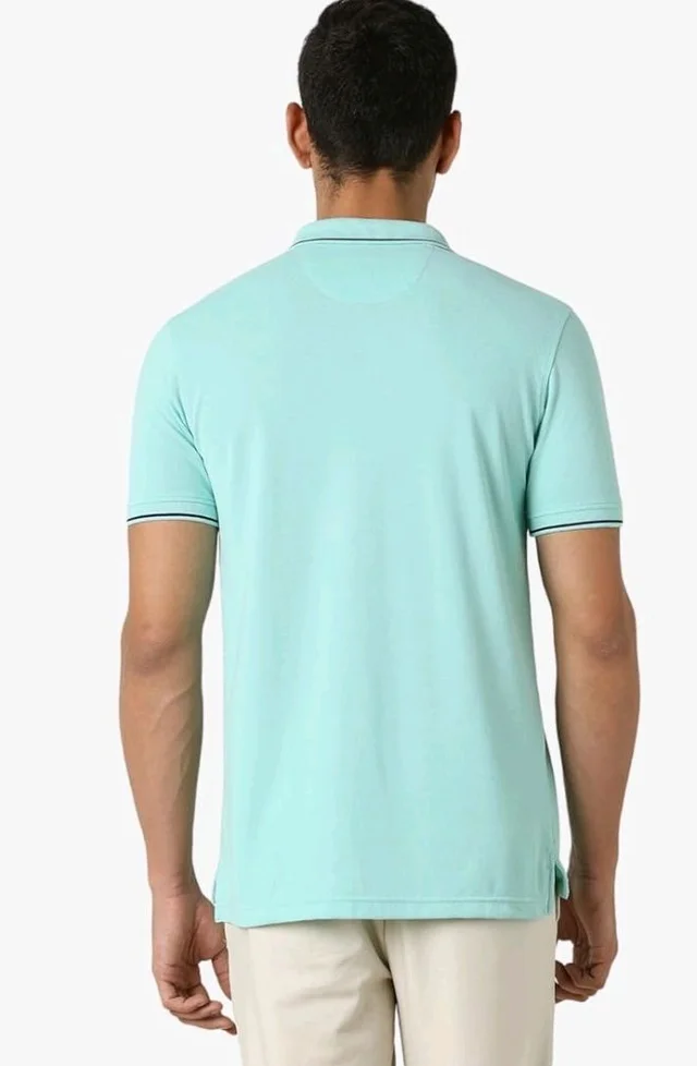 Van Heusen Men's Cotton Solid Regular Fit Collar Polo T-Shirt - 2XL