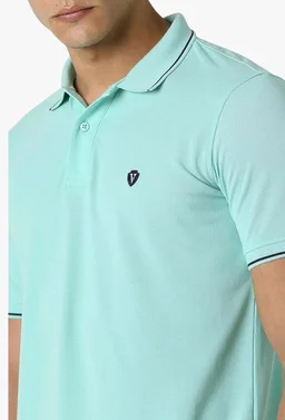 Van Heusen Men's Cotton Solid Regular Fit Collar Polo T-Shirt - 2XL