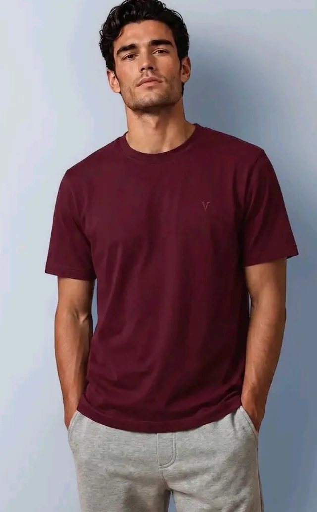 Van Heusen Men’s Crew Neck T-Shirt – Soft & Breathable Cotton | Regular Fit | Comfortable Everyday Casual Wear | Short Sleeves | Summer Favorite |Solid Colors | Style 60052|Available in Pack of 1 & 2 - S