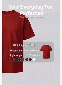Van Heusen Men’s Crew Neck T-Shirt – Soft & Breathable Cotton | Regular Fit | Comfortable Everyday Casual Wear | Short Sleeves | Summer Favorite |Solid Colors | Style 60052|Available in Pack of 1 & 2 - S