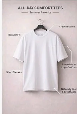 Van Heusen Men’s Crew Neck T-Shirt – Soft & Breathable Cotton | Regular Fit | Comfortable Everyday Casual Wear | Short Sleeves | Summer Favorite |Solid Colors | Style 60052|Available in Pack of 1 & 2 - S