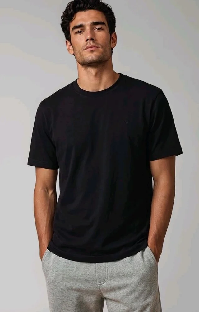 Van Heusen Men’s Crew Neck T-Shirt – Soft & Breathable Cotton | Regular Fit | Comfortable Everyday Casual Wear | Short Sleeves | Summer Favorite |Solid Colors | Style 60052|Available in Pack of 1 & 2 - L