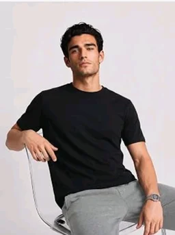 Van Heusen Men’s Crew Neck T-Shirt – Soft & Breathable Cotton | Regular Fit | Comfortable Everyday Casual Wear | Short Sleeves | Summer Favorite |Solid Colors | Style 60052|Available in Pack of 1 & 2 - L