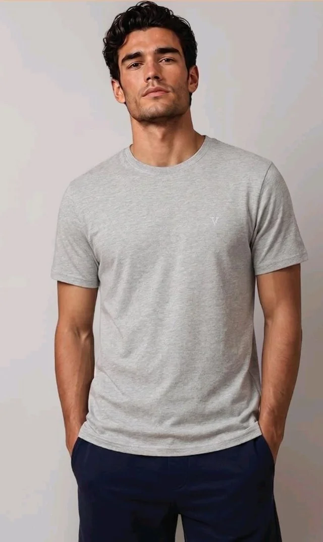 Van Heusen Men’s Crew Neck T-Shirt – Soft & Breathable Cotton | Regular Fit | Comfortable Everyday Casual Wear | Short Sleeves | Summer Favorite |Solid Colors | Style 60052|Available in Pack of 1 & 2 - L