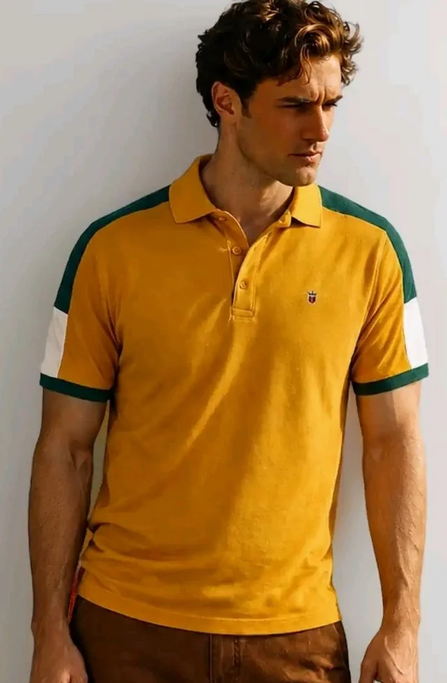 Louis Philippe Men's Slim Fit Premium High-End Pique in Superior Cotton Cut & Sew Design Color Block Shoulder Half Sleeve Polo Tshirt
100+ bought in past month - 4XL